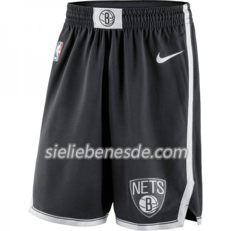 Brooklyn Nets Schwarz Nike Herren Kurze Hose Swingman